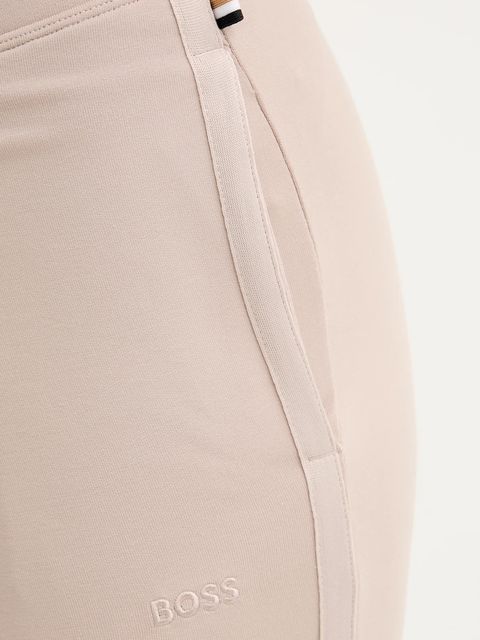 BOSS spodnie dresowe damskie kolor beżowy gładkie 50540057