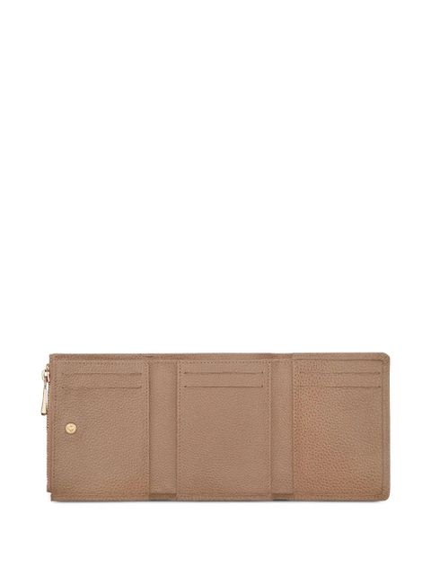 Longchamp leather card holder - Neutrals