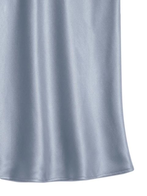 ANINE BING Bar bias-cut silk skirt - Grey
