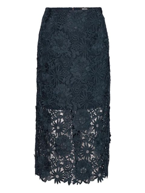 ROTATE BIRGER CHRISTENSEN floral-lace midi skirt - Blue - zdjęcie produktu nr 1