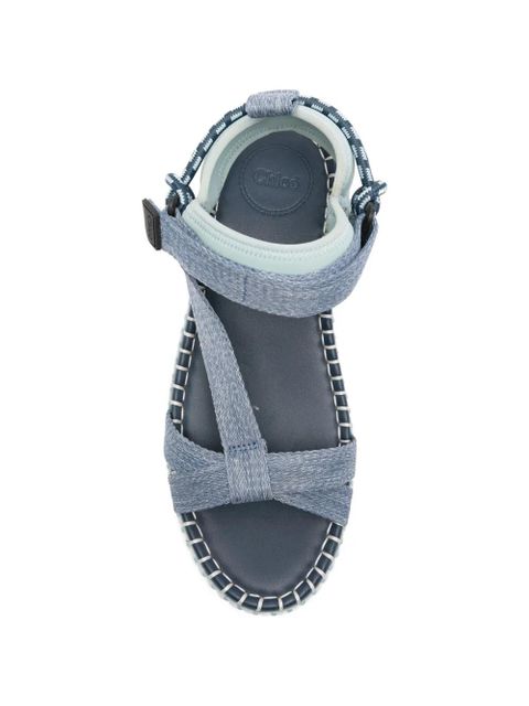 Chloé platform touch-strap sandals - Blue