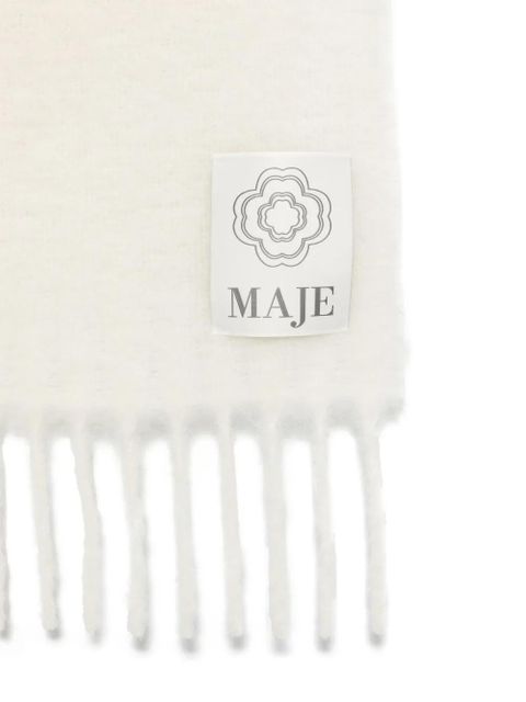 Maje fringed scarf - White - zdjęcie produktu nr 2