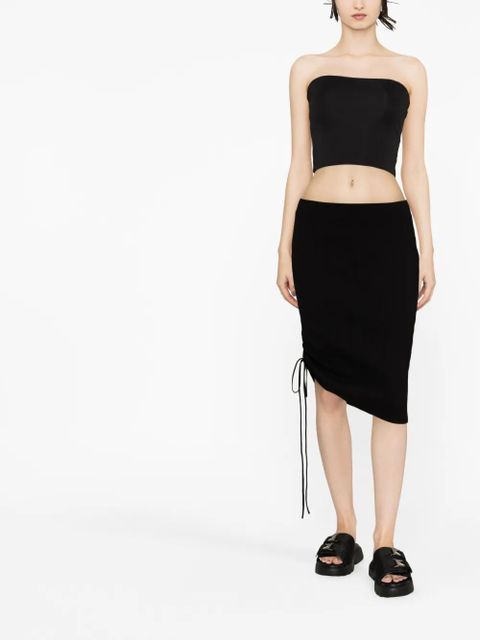 Off-White drawstring-detailed midi skirt - Black