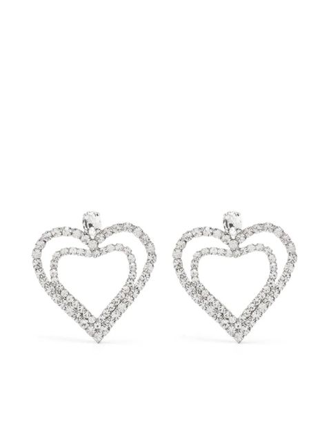 Blumarine heart-shaped drop earrings - Silver