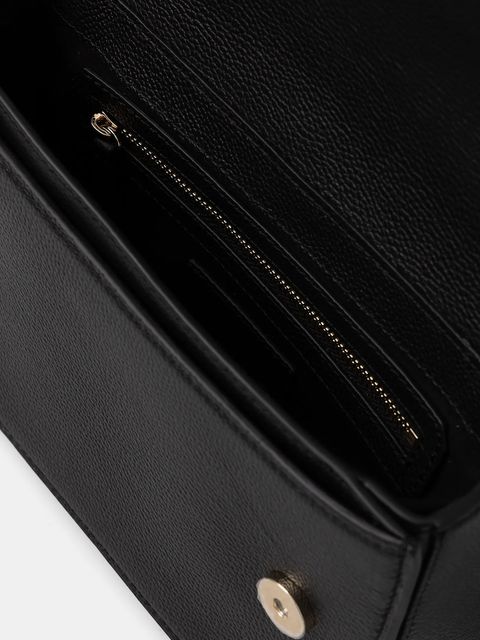 BOSS torebka skórzana kolor czarny 50554935