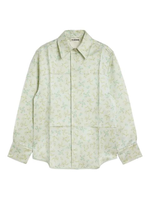 Jil Sander floral-print shirt - Green - zdjęcie produktu nr 1