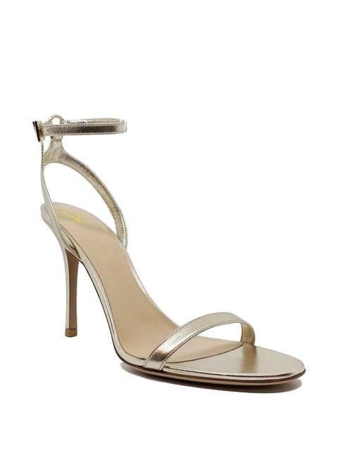 Valentino Garavani metallic-finish stiletto sandals - Gold