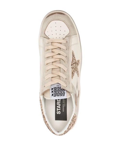 Golden Goose star-patch lace-up sneakers - White