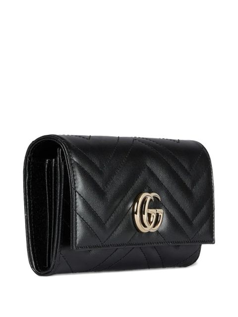 Gucci GG Marmont chevron logo wallet - Black