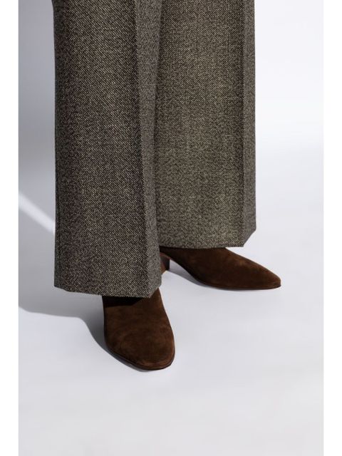 Casadei pointed-toe suede Chelsea boots - Brown - zdjęcie produktu nr 2