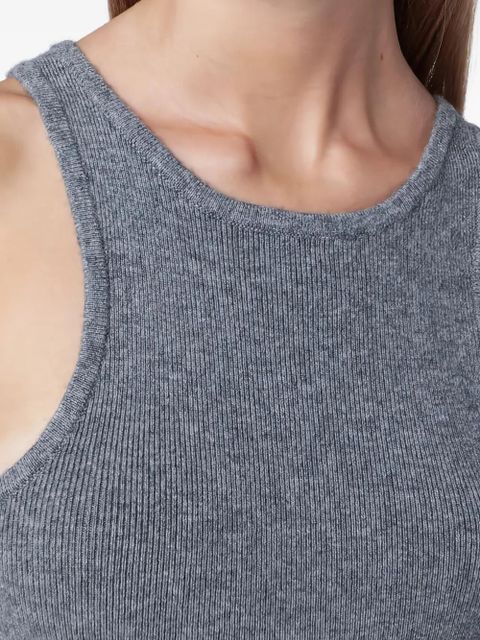 Almada Label ribbed-knit top - Grey