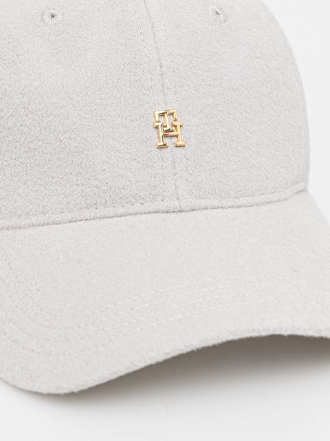 Tommy Hilfiger czapka z daszkiem wełniana kolor szary AW0AW17773