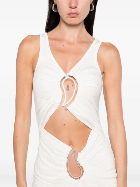 Christopher Esber paisley-ring dress - White