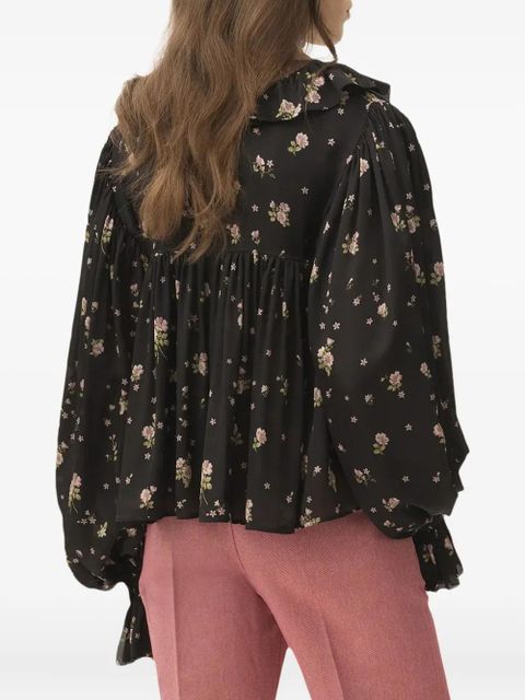 Chloé ruffled floral print blouse - Black - zdjęcie produktu nr 2