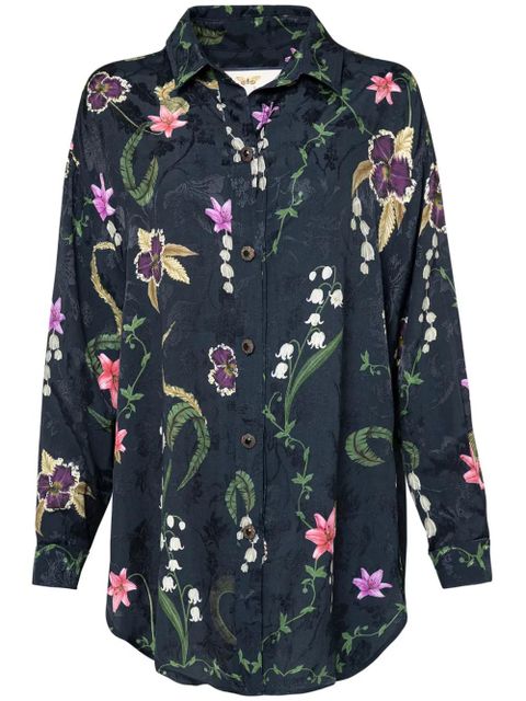 Agua By Agua Bendita Cecilia Tesoro floral-print shirt - Blue - zdjęcie produktu nr 1