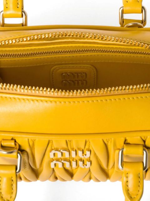 Miu Miu Arcadie matelassé leather bag - Yellow