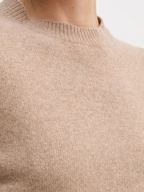 La Mania sweter wełniany MELLOW damski kolor beżowy MELLOW