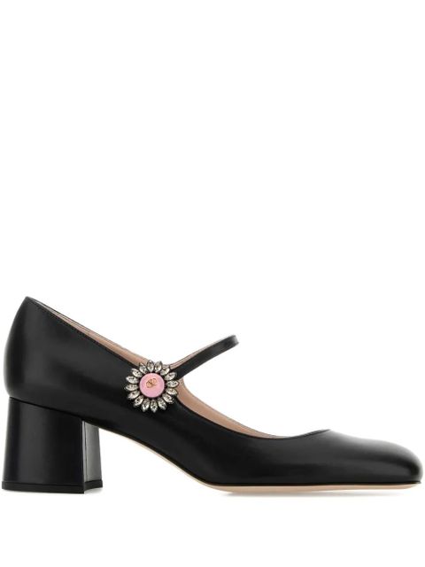 Valentino Garavani 60mm crystal-embellished block-heel pumps - Black - zdjęcie produktu nr 1