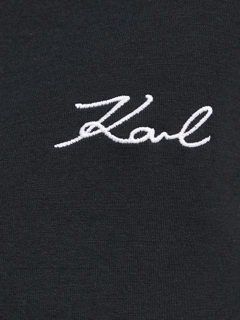 Karl Lagerfeld bluza damska kolor czarny gładka A1W20042