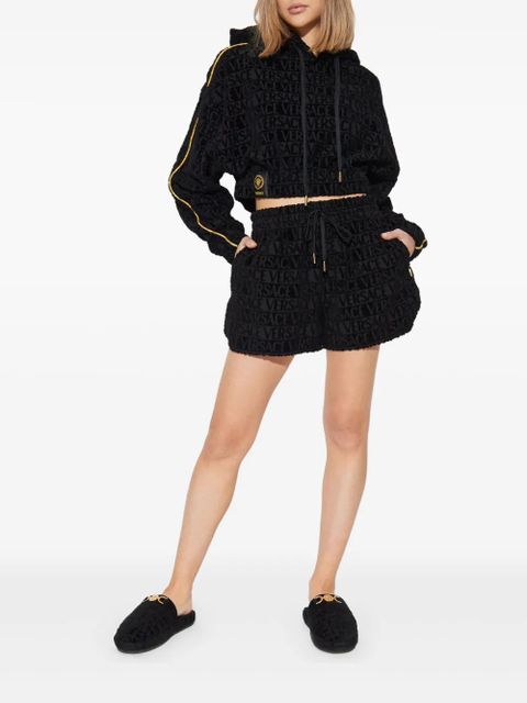 Versace I Love Baroque cropped hoodie - Black