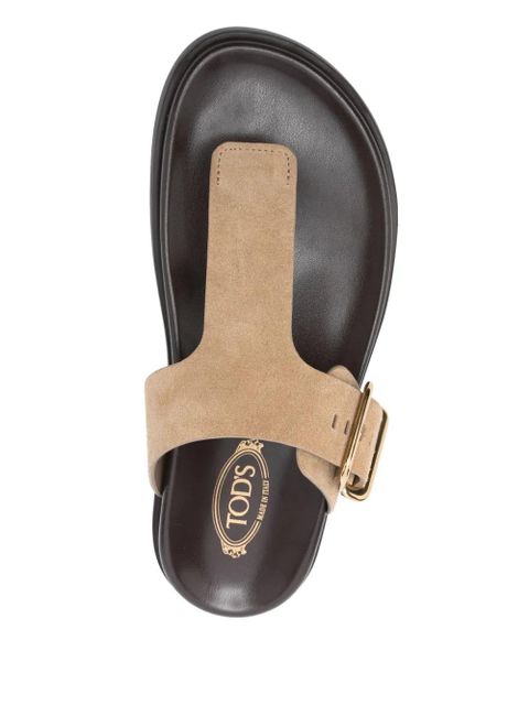 Tod's suede flip flops - Neutrals