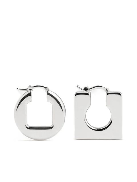 Jacquemus Les boucles Rond Carré earrings - Silver - zdjęcie produktu nr 1