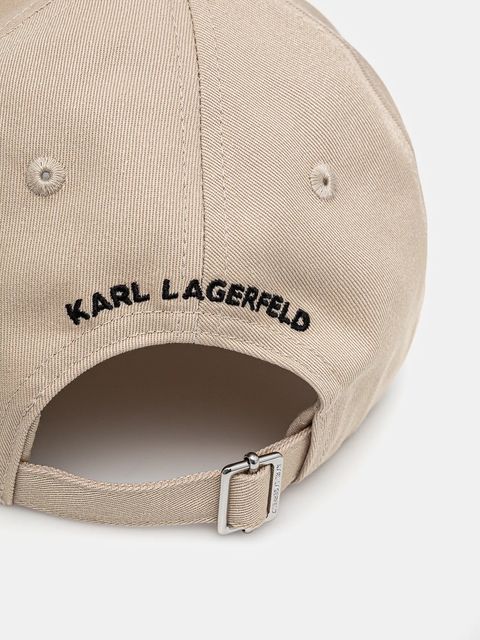 Karl Lagerfeld czapka z daszkiem kolor beżowy z aplikacją A1W33183 - zdjęcie produktu nr 2