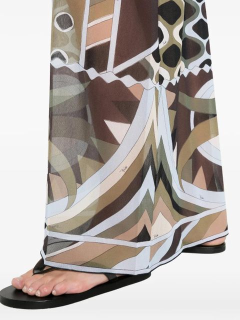 PUCCI geometric pattern skirt - Brown