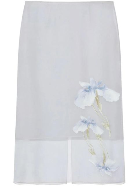 Givenchy floral-print midi skirt - Blue - zdjęcie produktu nr 1