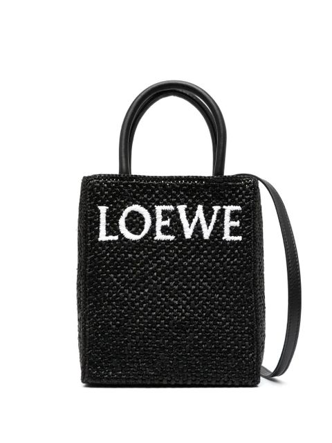 LOEWE A5 raffia tote bag - Black - zdjęcie produktu nr 1