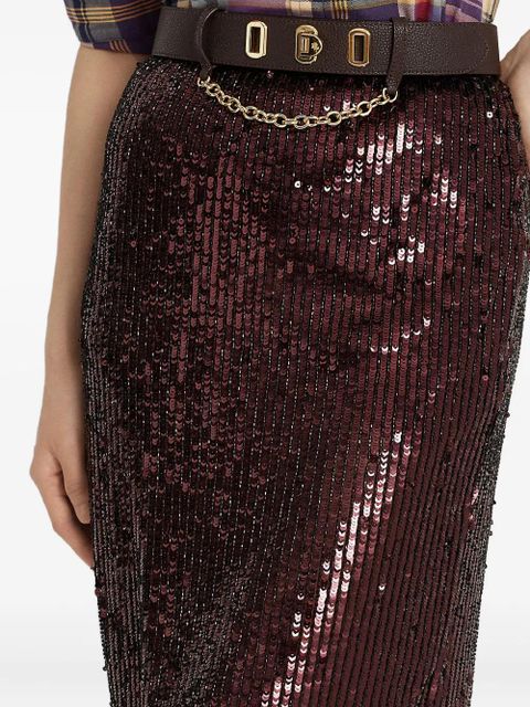 Lauren Ralph Lauren sequin mini pencil skirt - Purple