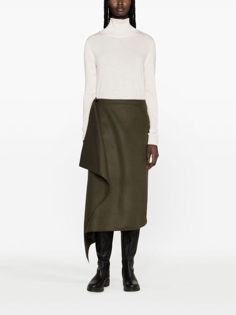 Moncler wool-cashmere midi wrap skirt - Green - zdjęcie produktu nr 2