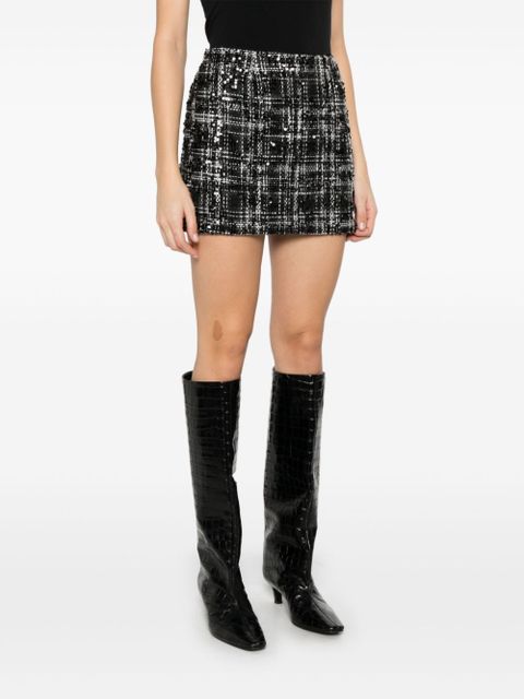 ROTATE BIRGER CHRISTENSEN bouclé mini skirt - Black