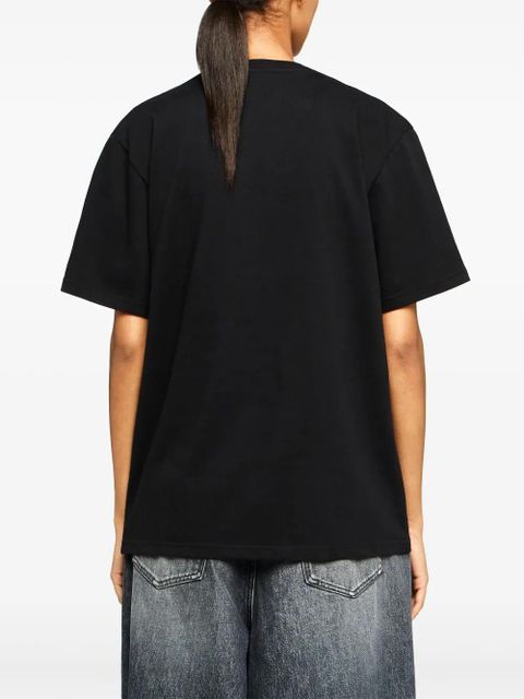 JW Anderson logo-embroidered T-shirt - Black