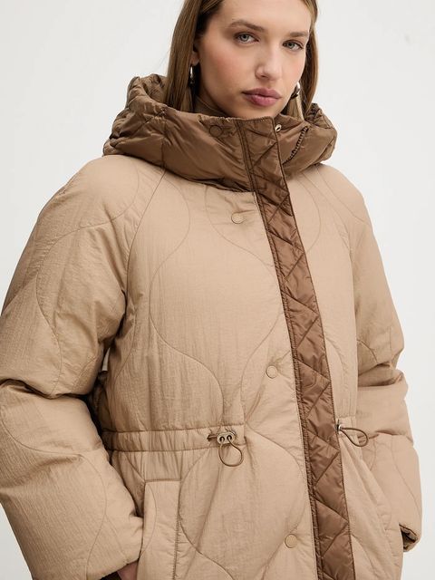 Weekend Max Mara kurtka puchowa dwustronna NOVAK kolor brązowy zimowa 2525496082600