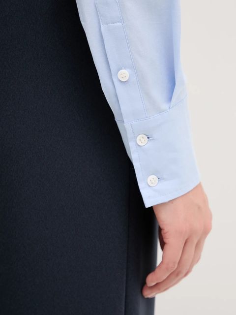 MAX&Co. koszula damska kolor niebieski slim z kołnierzykiem klasycznym 2528116014200