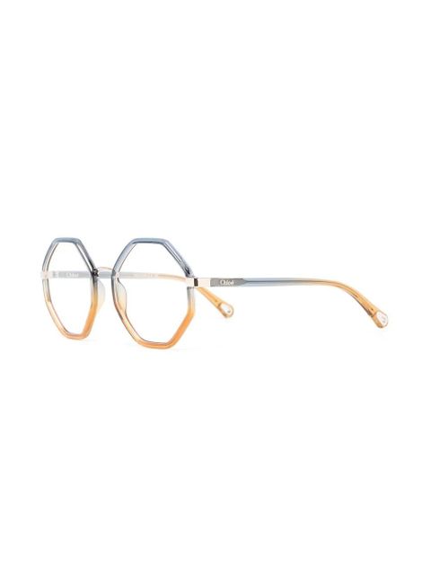Chloé Eyewear round-frame glasses - Yellow - zdjęcie produktu nr 2