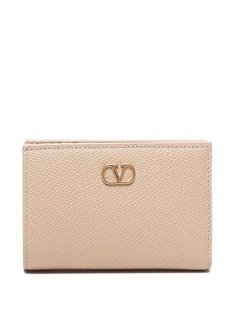 Valentino Garavani V-logo signature leather wallet - Neutrals - zdjęcie produktu nr 1