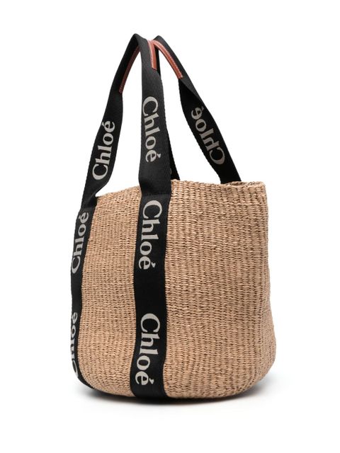 Chloé large Woody basket bag - Neutrals