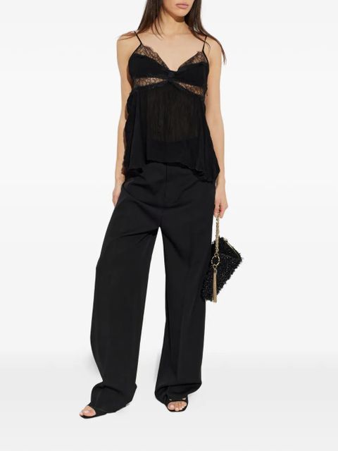 Blumarine lace-trim top - Black - zdjęcie produktu nr 2