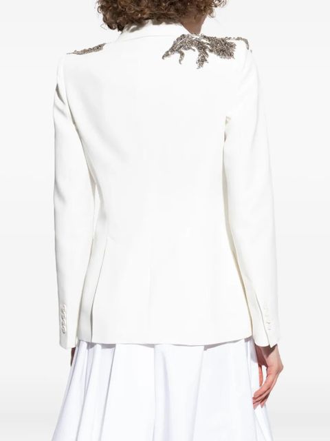 Alexander McQueen embellished shoulder blazer - White - zdjęcie produktu nr 2