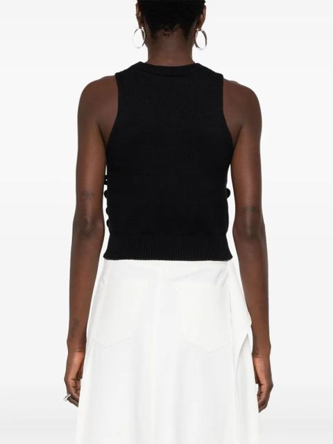 JW Anderson loop-detailing knitted tank top - Black