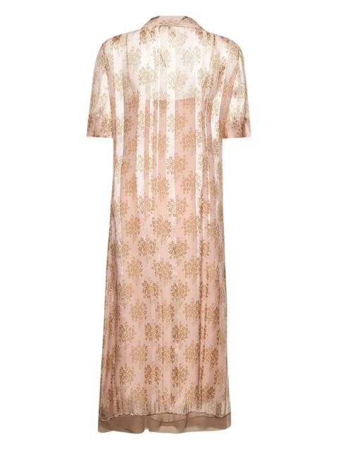 FENDI floral-bouquet motif shirt dress - Neutrals - zdjęcie produktu nr 2