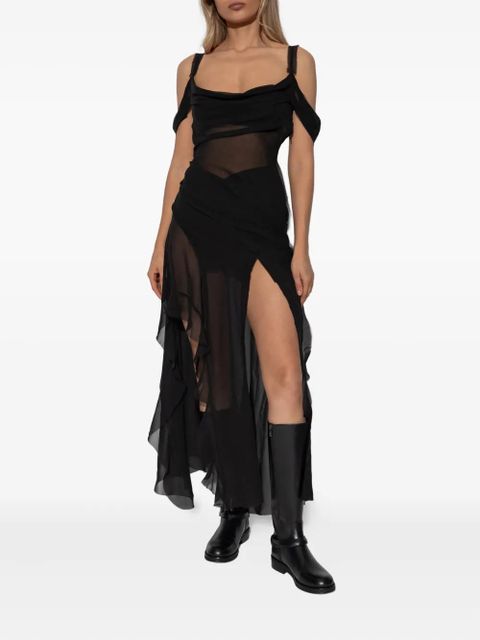 MISBHV Gabrielle ruffled maxi dress - Black