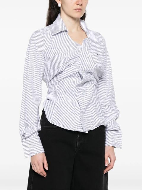 Vivienne Westwood Drunken striped shirt - White