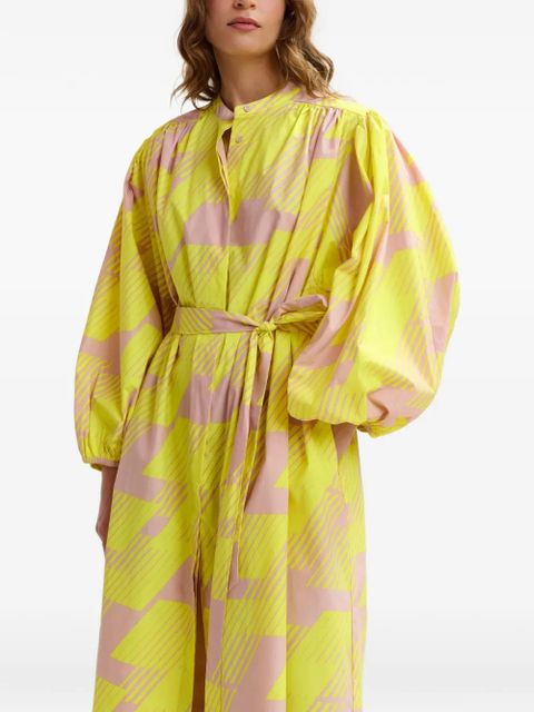 Essentiel Antwerp patterned midi dress - Yellow