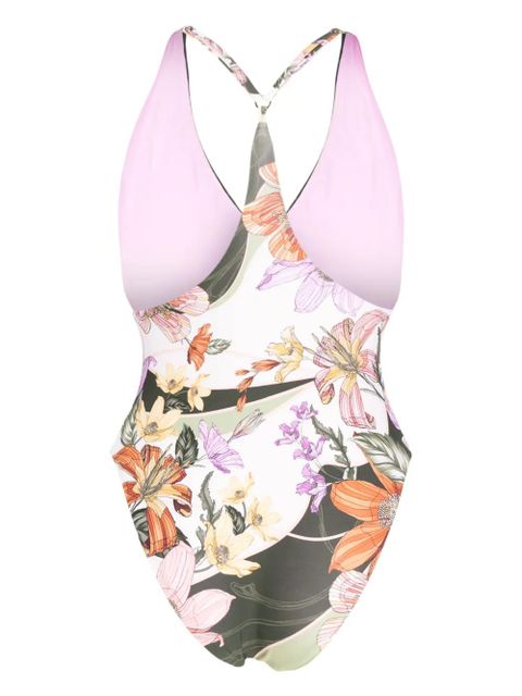 Agua By Agua Bendita Aloe floral-print swimsuit - Multicolour