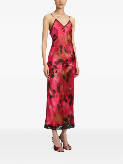 Victoria Beckham floral-print maxi dress - Pink