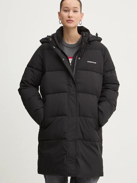 Guess Jeans kurtka damska kolor czarny zimowa W4BL24 WGII2 - zdjęcie produktu nr 1