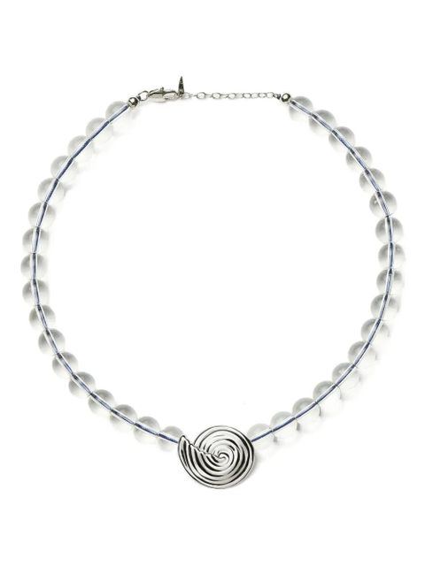 Missoma spiral-pendant beaded necklace - Silver - zdjęcie produktu nr 1